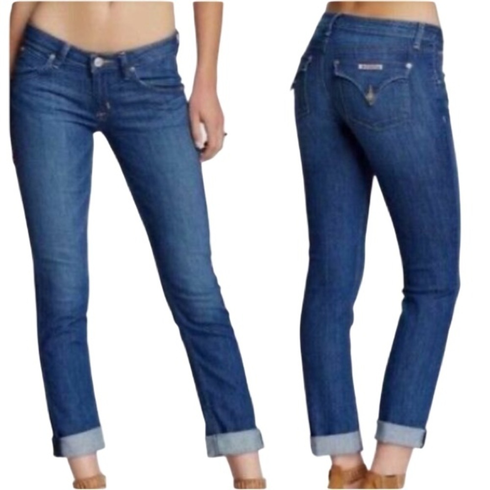 Hudson Bacara Crop Straight Cuffed Jeans Size 26